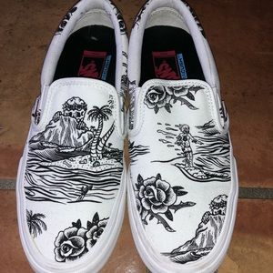 Limited edition sketchy tank X vans slip-ons
